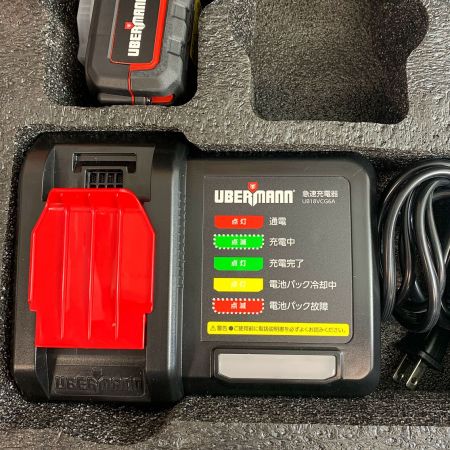  UBERMANN 充電式インパクトレンチ　12.7ｍｍ角　5.0ＡＨセット　充電器・充電池1個・ケース付 18v UB18VIWBL50BPCG レッド