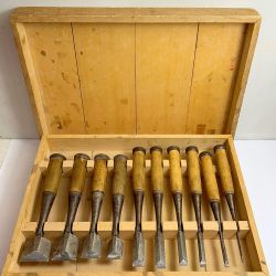 ♭♭  大工道具 ノミ 　寛永 10本セット 使用感あり Cランク