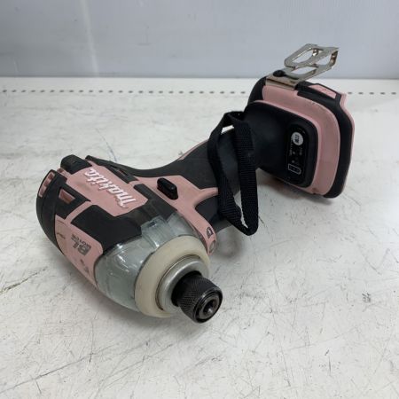  MAKITA マキタ 充電式インパクトドライバ　充電器・充電池1個（充電回数36回）・ケース付 18v  TD148DRTXP ピンク
