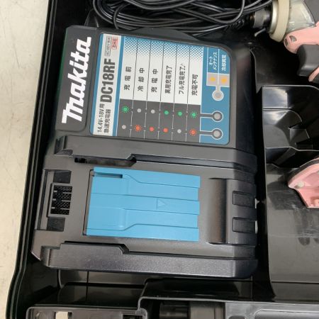  MAKITA マキタ 充電式インパクトドライバ　充電器・充電池1個（充電回数36回）・ケース付 18v  TD148DRTXP ピンク
