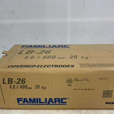  familiarc 溶接棒　4.0×400ｍｍ 4個セット　20kg LB-26
