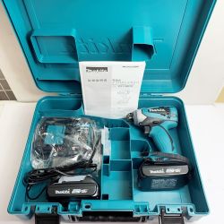 ♭♭ MAKITA マキタ 充電式インパクトドライバ　18Ｖ　充電器・充電池2個・ケース付 TD146DX ブルー Sランク