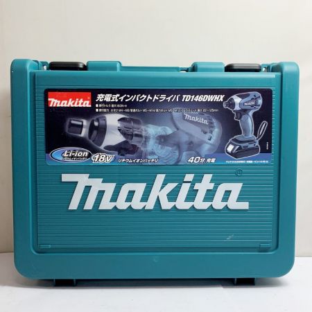  MAKITA マキタ 充電式インパクトドライバ　18Ｖ　充電器・充電池2個・ケース付 TD146DX ブルー