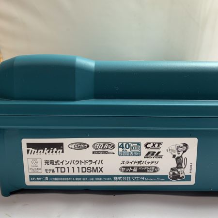  MAKITA マキタ 10.8ｖ　充電式インパクトドライバ　充電器・充電池2個・ケース付 TD111DSMX ブルー
