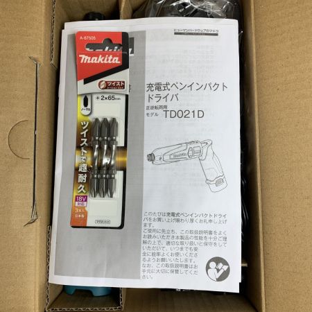  MAKITA マキタ 充電式インパクトドライバ　7.2Ｖ　充電器・充電池1個付  TD021DSHSP ブルー