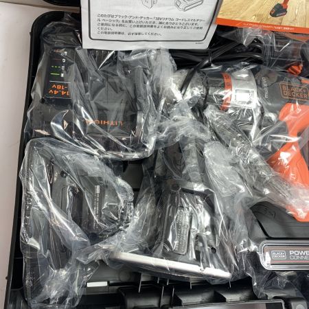  BLACK+DECKER ブラックアンドデッカー 18Ｖマルチツール 【未使用品】ケースにキズあり　充電器・充電池2個・ケース付 EVO185B1 ブラック×オレンジ