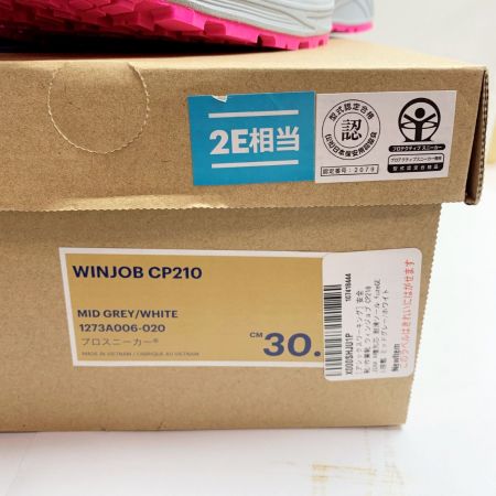  asics アシックス 安全靴　作業靴　30.0cm CP210 ミッドグレー x ホワイト