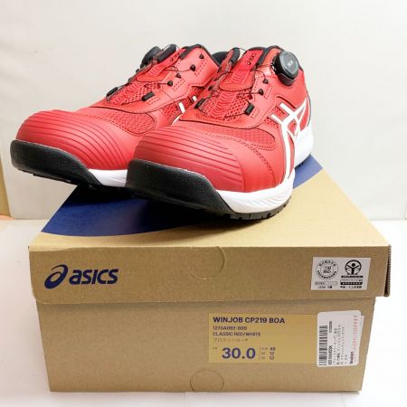  asics アシックス 安全靴　プロスニーカー　30.0cm CP219 レッド