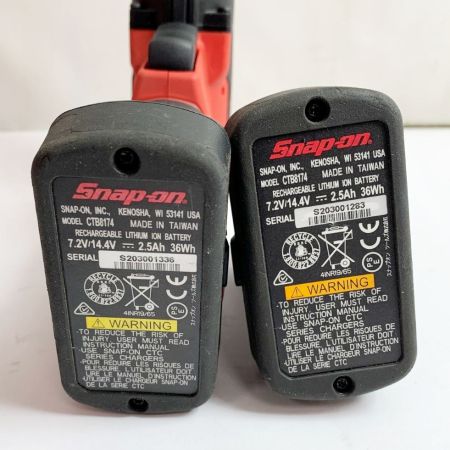  Snap-on スナップオン 充電式インパクトレンチ　充電器・充電池2個・ケース付  CTJ761A レッド