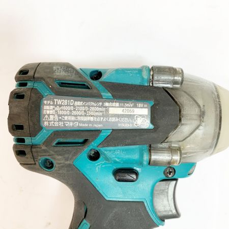  MAKITA マキタ 充電式インパクトレンチ　本体のみ　18Ｖ　キズあり TW281D