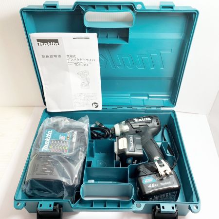  MAKITA マキタ 充電式インパクトドライバ　10.8Ｖ　充電器・充電池2個・ケース付  TD111DSMXB ブラック