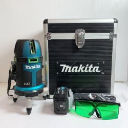♭♭ MAKITA マキタ 充電式屋内・屋外兼用墨出器　フルライン　充電池1個、ケース付 SK505GD ブルー Bランク