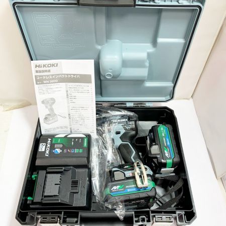  HiKOKI ハイコーキ コードレスインパクトドライバ　【特別限定色】　充電器・充電池2個・ケース付  WH36DD アイスグレー