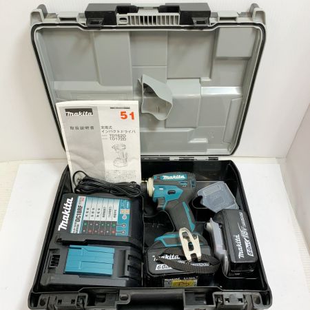  MAKITA マキタ 充電式インパクトドライバ　18V　充電器・充電池2個・ケース付  TD172DRGX ブルー