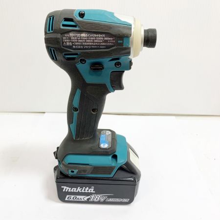  MAKITA マキタ 充電式インパクトドライバ　18V　充電器・充電池2個・ケース付  TD172DRGX ブルー