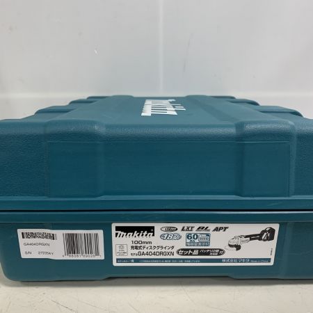  MAKITA マキタ 100mm 充電式ディスクグラインダ　充電器・充電池2個・ケース付 18v 2024.11製造 GA404DRGXN