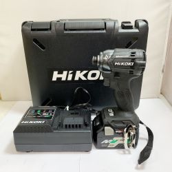 ♭♭ HiKOKI ハイコーキ 充電式インパクトドライバ　充電器・充電池1個・ケース付  WH18DC ブラック Bランク