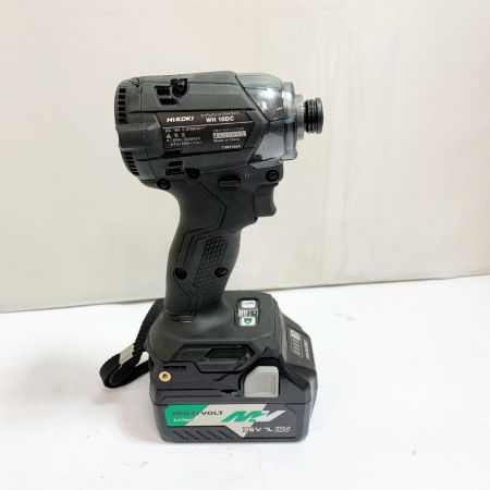  HiKOKI ハイコーキ 充電式インパクトドライバ　充電器・充電池1個・ケース付  WH18DC ブラック