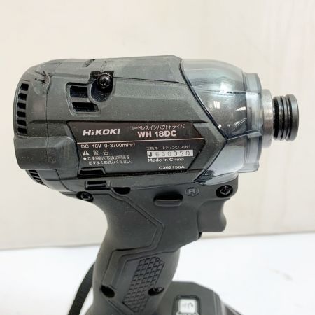  HiKOKI ハイコーキ 充電式インパクトドライバ　充電器・充電池1個・ケース付  WH18DC ブラック