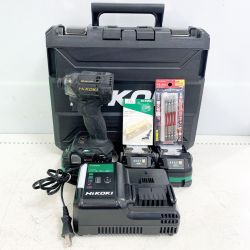 ♭♭ HiKOKI ハイコーキ 18Ｖ　充電式インパクトドライバ　充電器・充電池3個・ケース付 WH36DC ゴールド Bランク