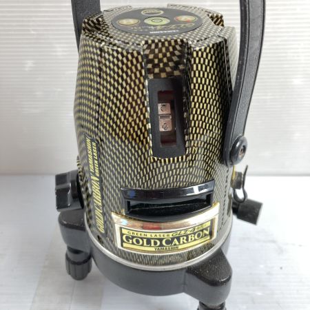  山真 グリーンレーザー墨出し器（受光器・ケース付属）校正歴不明 GLZ-4+ ゴールドカーボン