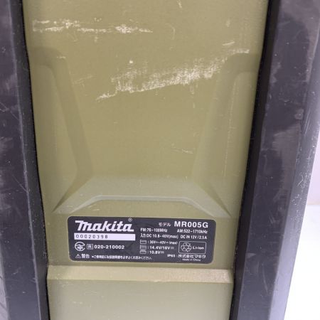  MAKITA マキタ バッテリー式ラジオ  アダプター付　キズあり　コードレス式/コード式 MR005G オリーブ