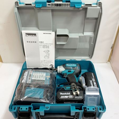  MAKITA マキタ 充電式ソフトインパクトドライバ　充電器・充電池2個・ケース付 TS141DRGX ブルー