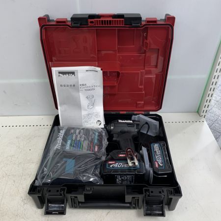  MAKITA マキタ 充電式インパクトドライバ　40Ｖ　充電器・充電池2個・ケース付  TD002GRDX