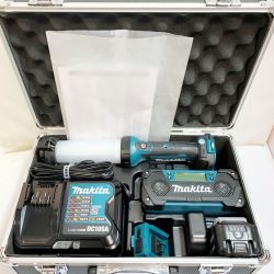 ♭♭ MAKITA マキタ 防災用コンボキット(ラジオ、ライト、バッテリ、充電器） CK1008 ブルー Aランク
