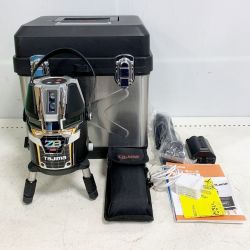 ♭♭ TAJIMA タジマ レーザー墨出器　充電池1個付 受光器、USB充電用アダプター付 ZEROBL-KJC ブラック Aランク