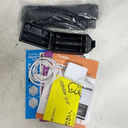  TAJIMA タジマ レーザー墨出器　充電池1個付 受光器、USB充電用アダプター付 ZEROBL-KJC ブラック