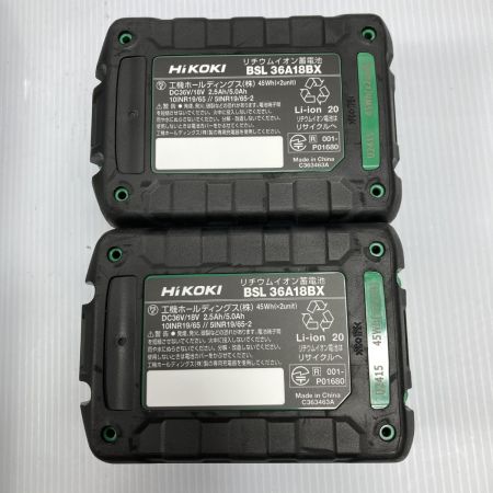  HiKOKI ハイコーキ 36v/18v 2.5Ah/5.0Ah コードレスインパクトドライバ 未使用品 ※PSEマークあり WH36DD