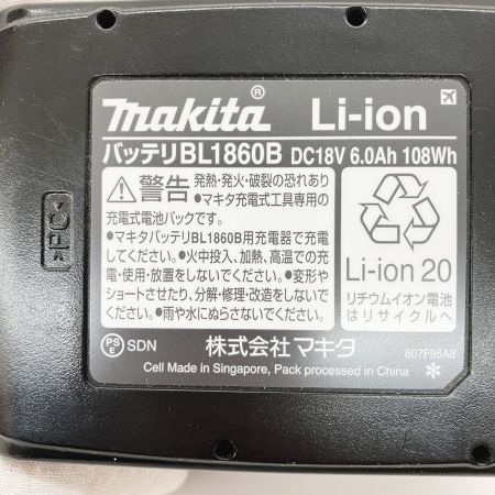  MAKITA マキタ 純正 18v 6.0Ah リチウムイオンバッテリ BL1860B 未使用品