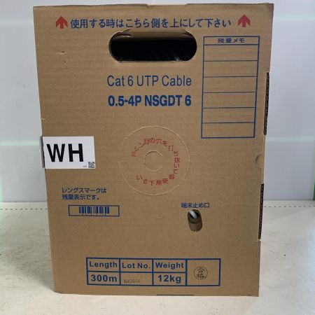  日本製線 300m Cat6 UTPケーブル 0.5-4P NSGDT6 ホワイト
