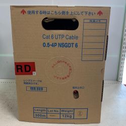 ♭♭ 日本製線 Cat6 UTPケーブル 0.5-4P 300m NSGDT6 レッド Sランク