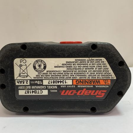  Snap-on スナップオン 18ｖ充電式インパクトレンチ　充電器、バッテリー✖1個付 CTJ4418