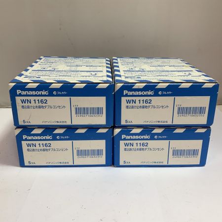  Panasonic パナソニック 埋込抜け止め接地ダブルコンセント5個入り×4箱　未使用品　長期保管品 WN1162