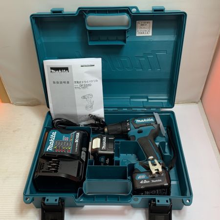  MAKITA マキタ 充電式ドライバドリル　10.8V　充電器、バッテリー2個、ケース付 DF332DSMX ブルー