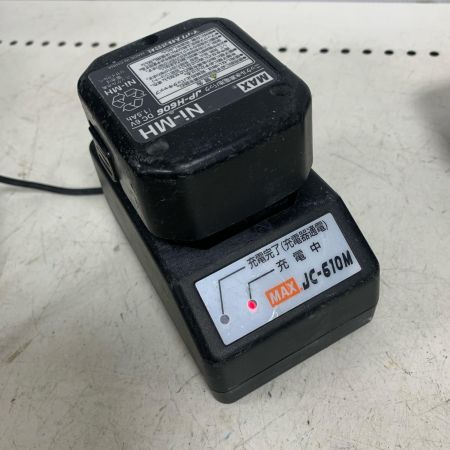  MAX マックス ピン打ち機　ガスネイラ　15~25mm　充電器・充電池2個・ケース付 GS-725C ブラック×レッド x レッド