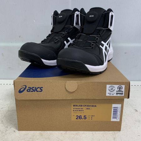  asics アシックス 26.5cm WINJOB BOA 安全靴 CP304 ブラック×ホワイト