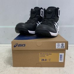 ♭♭ asics アシックス 28cm WINJOB BOA 安全靴　 CP304 ブラックxホワイト x ホワイト Aランク
