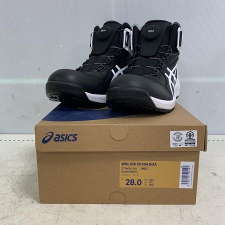  asics アシックス 28cm WINJOB BOA 安全靴　 CP304 ブラックxホワイト x ホワイト