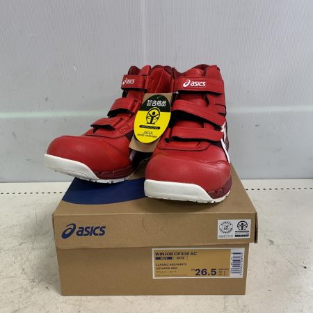  asics アシックス 26.5cm WINJOB AC 安全靴 CP308 レッド