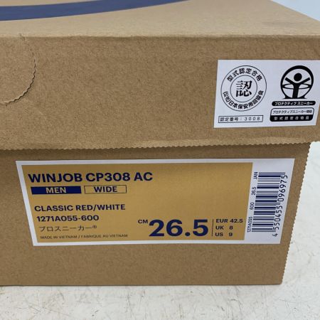  asics アシックス 26.5cm WINJOB AC 安全靴 CP308 レッド