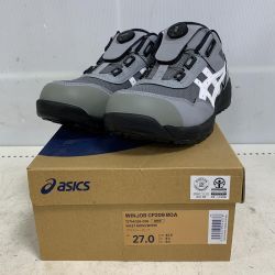 ♭♭ asics アシックス 27cm WINJOB BOA  安全靴　27.0cm CP209 グレー Aランク