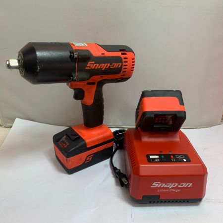  Snap-on スナップオン コードレス式 18v　インパクトレンチ　充電器・充電池2個付  CTJ88500 レッド