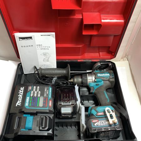  MAKITA マキタ 充電式ドライバドリル　充電器・充電池2個・ケース付 40v 2.5Ah DF001GRDX