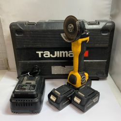 ♭♭ TAJIMA タジマ ディスクグラインダー　充電器・充電池3個・ケース付 PT-G100A Cランク