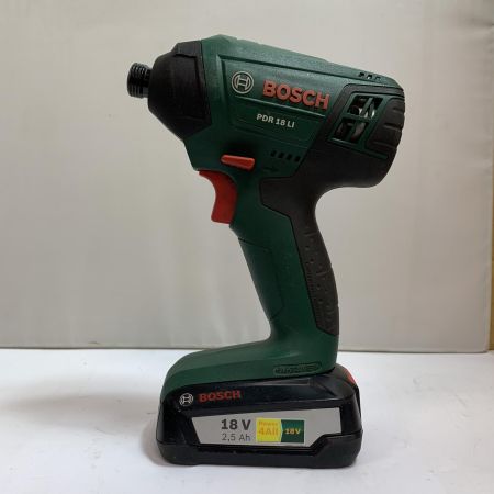  BOSCH ボッシュ 充電式インパクトドライバ　充電器・充電池2個付 18v PDR18LI グリーン