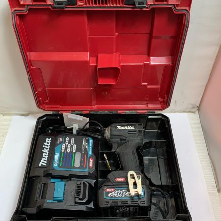  MAKITA マキタ 40v 充電式インパクトドライバ　充電器・充電池1個(充電回数10回）・ケース付 TD001G ブラック